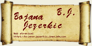 Bojana Jezerkić vizit kartica